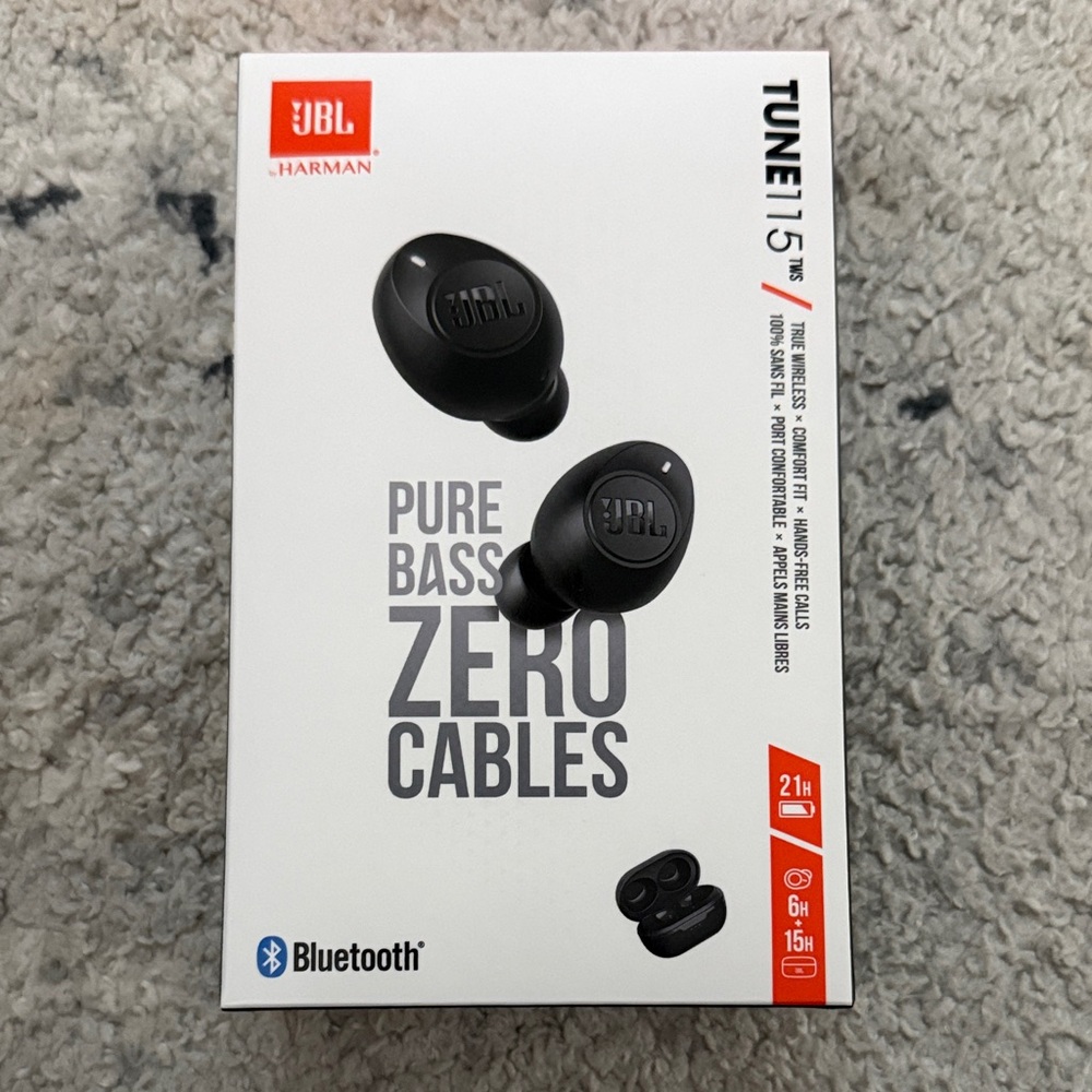 JBL Tune 115TWS Black Earbuds